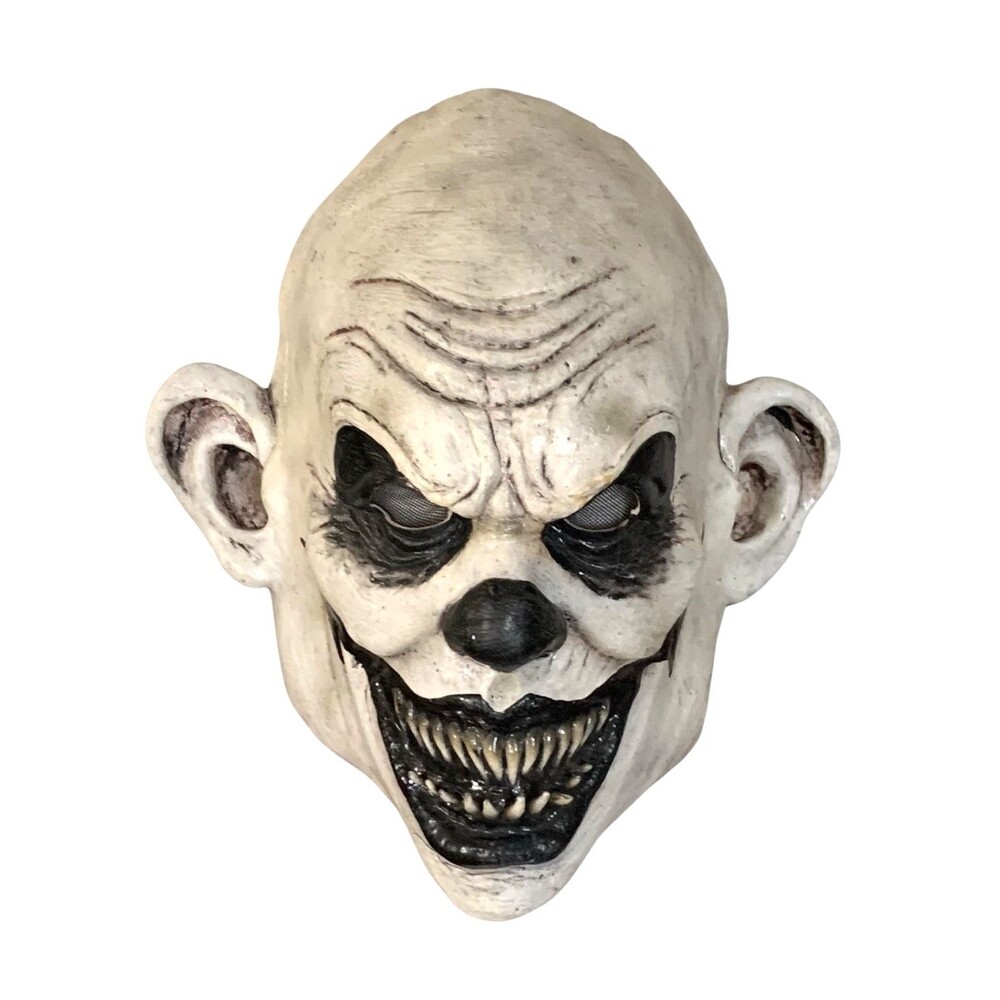 Midnight Clown Halloween Creepy Latex Half Mask Frightening Haunting